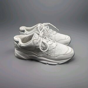 Propet Womens Stability Walker Sneakers Size 8 White Leather Lace Up Walk Shoes